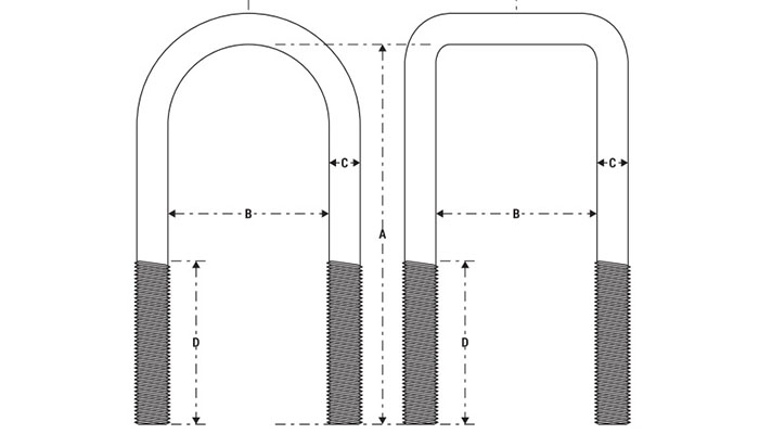 u bolt dimensions