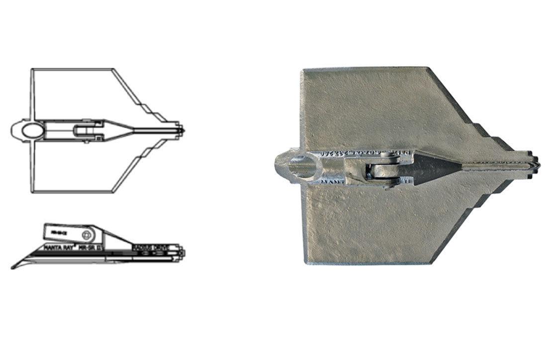 Manta Ray Anchor Drawing